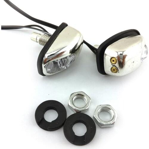 1 Pair Wiper Washer Eyes Spout Windshield Glass Water Jet Spray Nozzle Windshield White LED Light Car Water Spray Lamp
