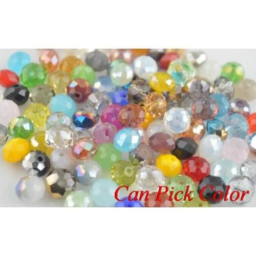 4mm 6mm 8mm Dhr3se strand Mixed Faceted Rondelle Glass Crystal Beads spacer Bracelet jewelry making