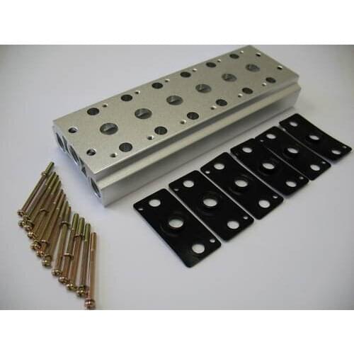 6 Row Manifold Solenoid Air Pilot Valves 4V 300 Series 300M-6 For Airtac Valves