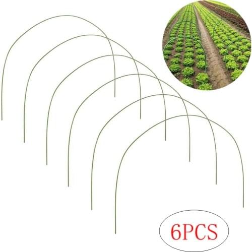 6 Pcs Greenhouse Hoops Plant Hoop Grow Tunnel Hoop Support Hoops for Garden Plant Holder Tools Agricultural Greenhouse Supplies