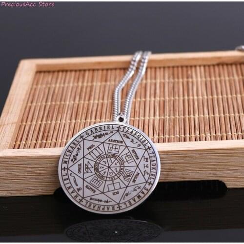 7 Archangels Sigil Charm Necklaces Religious Talisman Necklaces Jewelry