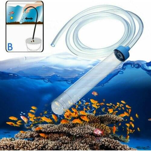 Aquarium Fish Pump Hose Tank Syphon Vacuum Gravel Cleaner Water Changer Liquid Transfer Pump Aquarium Fish Tank Cleaning Hose