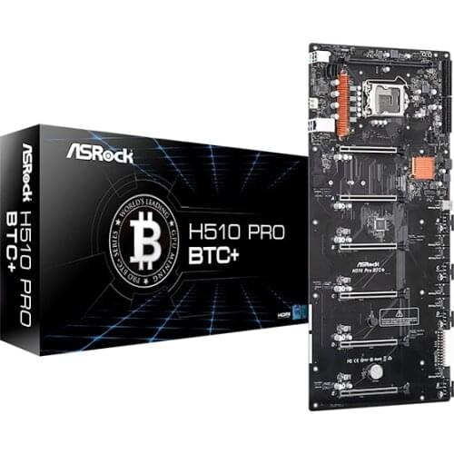 ASROCK H510 Pro BTC+ 4 Power Phase Design Support SATA Type M.2 SSD Bitcoin Crypto Mining MotherBoards