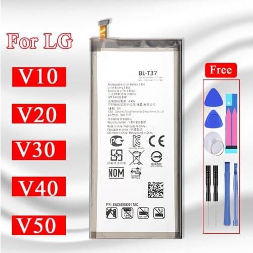 Battery BL-T37 For LG V40 V10 V20 V30 V50 ThinQ Q710 Q8 2018 Q815L H968 H961N H990 F800 V30A H930 LS998 LM-V500 5G V500N Batteri