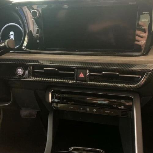 For KIA Optima K5 2020 2021 ABS Carbon Fiber Center Control Air Outlet Decoration Frame Cover Trim Air Conditioner Vents Decals