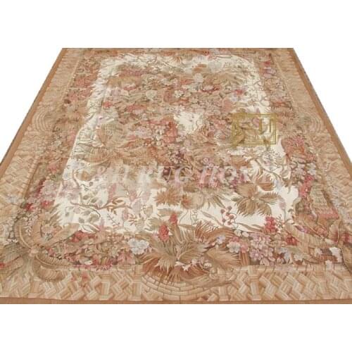 Free shipping 10'x14' French Aubusson weave rugs handmade aubusson carpets