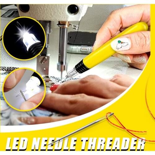 Lighted Needle Threader Insertion Tool Wire Stitch Insert With Led for Sewing Machine Stitch Insertion Accessories Dropshipping