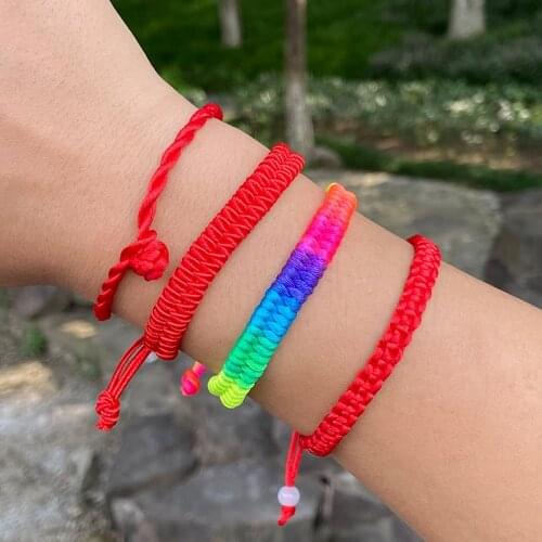 Classic color braided bracelet lucky handmade red thread bracelet jewelry couple bracelet men and women wrist bracelet Trinket
