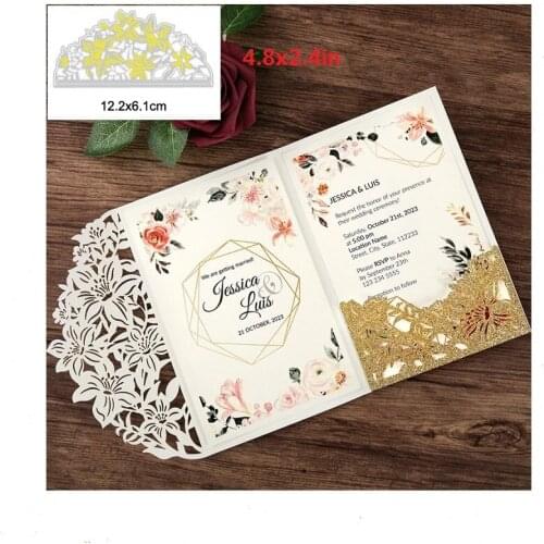 Lace flower Metal Cutting Dies New Flower border Crafts Die Cuts For 2020 christmas DIY Scrapbooking Paper Cards