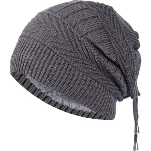 Hot Winter Beanies Women Scarf Knitted Hat Caps Plus Velvet Gorras Bonnet Warm Baggy Winter Hats For Men Women Skullies Beanies