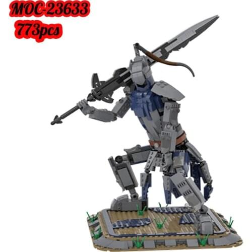 MOC Dark Night Ghost Abyss Walker Great Wolf Knight Abyss Walker Monster Building Block Model Fighting Gray Wolf Childrens Toy