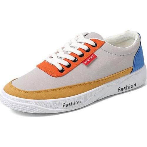 2019 Outdoor Men Shoes Mens Breathable Canvas Sneakers Solid Color Outdoor Casual Work Shoes Zapatillas Hombre Casual N2-58