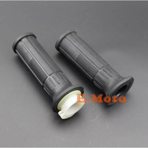 Grips Grip Set w/ Single Throttle Cable Tube Sleeve For Yamaha MX Dirtbike Off Road