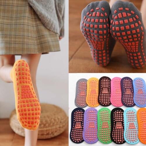 Non - Slip Floor of Trampoline Socks 's Amusement Park Indoor/rubber Cotton Toddler Kids Children Boy Girl Short Socks Solid