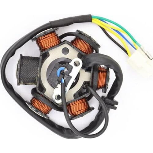 NEW High Quality Motorcycle 5 Wire 6 Poles Full-Wave DC For Honda C100 100cc Magneto Stator Coil Generator Spare Parts