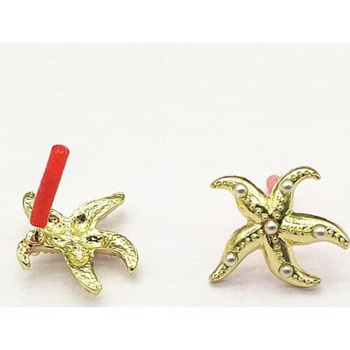 New arrival! 21mm 100pcs Zinc Alloy Starfish Ear Stud for Handmade Earring DIY Parts Jewelry Accessories Findings & Components