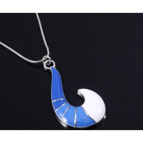 Anime pendand Necklace Marinette Dupain-Cheng Blue and white foxtail necklace Womens childrens gifts Cosplay Props