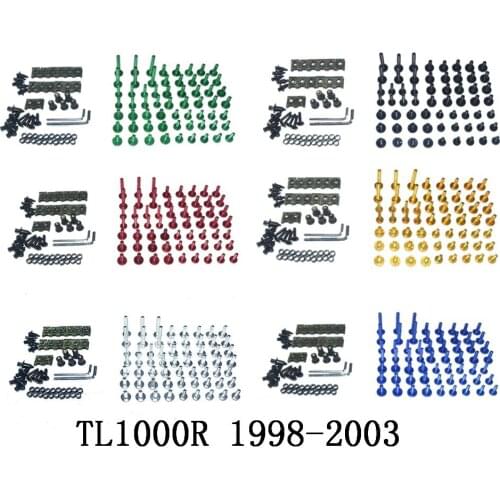 Motorcycle Complete Fairing Bolts Kit Bodywork Screws For Fit Suzuki TL1000R 1998-2003