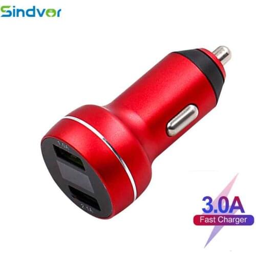 3.1A LED Display USB Phone Charger Car-Charger for Xiaomi Samsung For iPhone 11 Pro 7 8 Plus Mobile Phone Adapter Car Charger