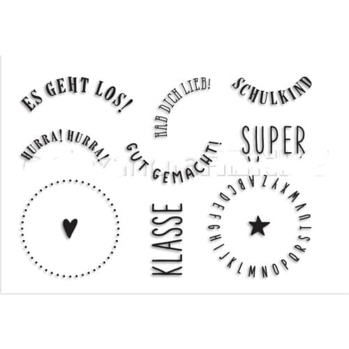 CLEAR STAMP German DIY Scrapbook Card album paper craft silicon rubber roller transparent stamps 569