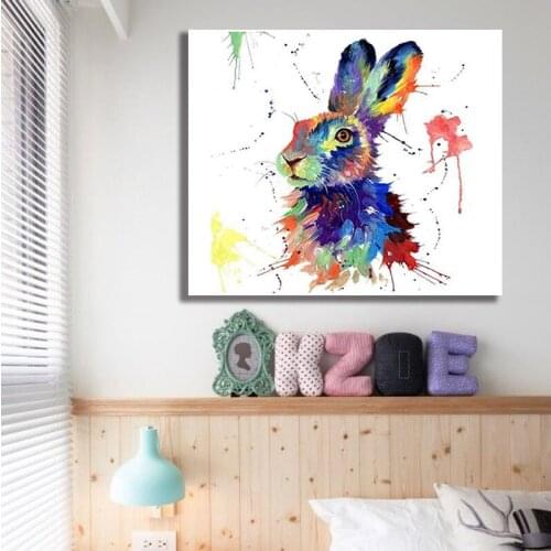 Paint by number art painting by numbers Abstract animal color cat dog rabbit living room bedroom decorative painting