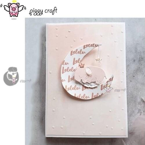 Piggy Craft metal cutting dies cut die mold Moon Star Elephant Pillow Scrapbook paper craft knife mould blade punch stencils die