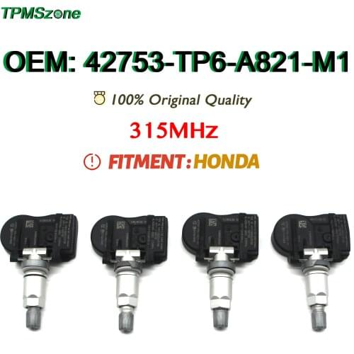 TPMS Sensor 42753-TP6-A821-M1 Tire Pressure Monitoring System 315MHz Honda Accord Crosstour CR-V 42753-TP6-A821 42753-TP6-A820