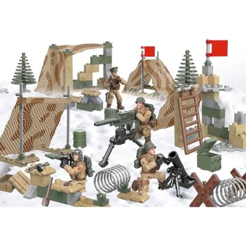 Military Series Soviet Union Special Forces Soldier Police Weapon Training Base Construction Building Blocks Bricks Toys Gifts
