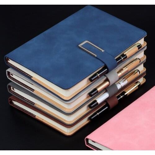 Upscale A5 Planner Notebook Diary Journal PU Leather With Hasp Note Book Office Work Business Notepad School Supplies Stationery