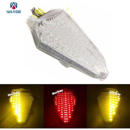 Waase E-Mark Rear Taillight Taillamp Tail Brake Turn Signals Integrated Led Light Clear For 2006-2007 YAMAHA YZF R6 YZFR6 RJ11