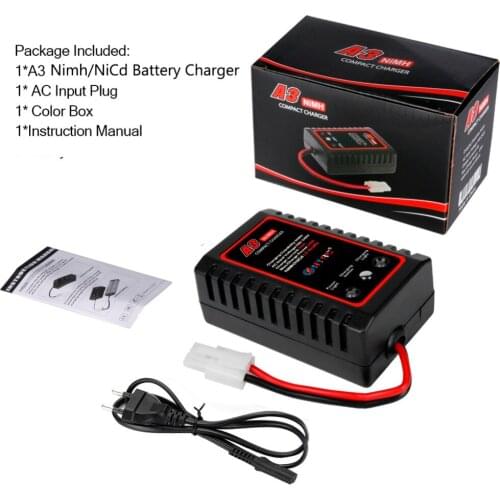 HTRC A3 20W 2A AC Battery Charger with Tamiya Plug for 2-8S Nimh/Nicd Battery RC Car Boat Battery