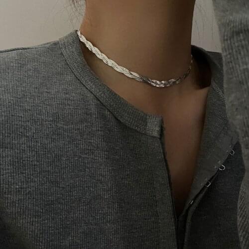 Silvology 925 Sterling Silver Multi-layer Weave Snake Chain Choker Necklace for Women Quality Italy Wide Necklace Office Jewelry