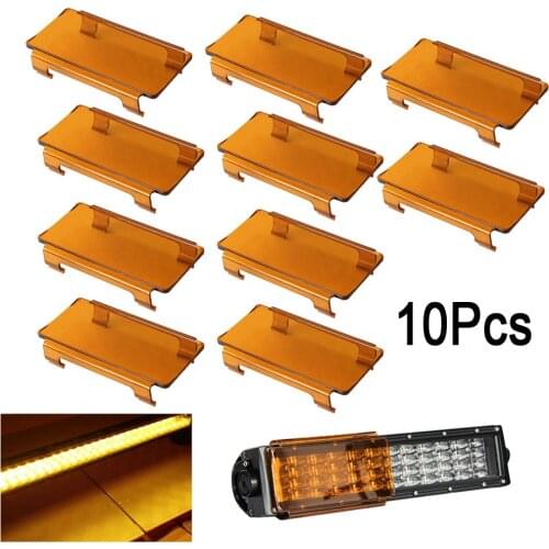 10pcs 6" inch Led Light Bar Snap on Dust Proof Lens cover Black Amber Clear Red Blue Green for 7" 12" 24" 30" 36" 42" 50" 52" 54