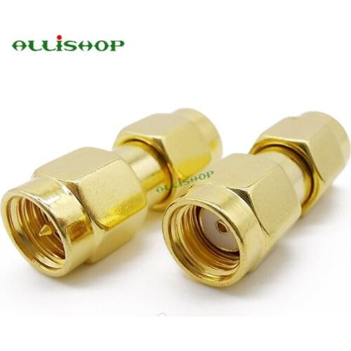 100Pcs RF Coaxial Adapter SMA Male to RP SMA Male Female Pin Jumper Cable Connector for Audio FPV Antennas Radio Video Mobile