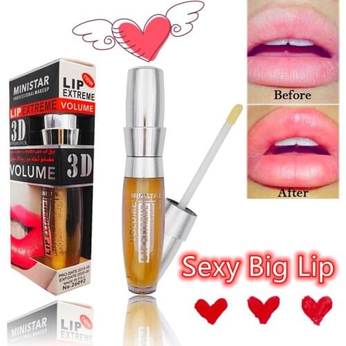3D Sexy Shiny Lip Plumper Extreme Lip Gloss Long Lasting Waterproof Reduce Fine Lines Increase Elasticity Lip Care Tools TSLM1