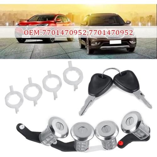 4Pcs/Set Door Lock Set Barrel For Renault for Master for Mascot for Opel/Movano/Nissan/Intersta 1998-2009