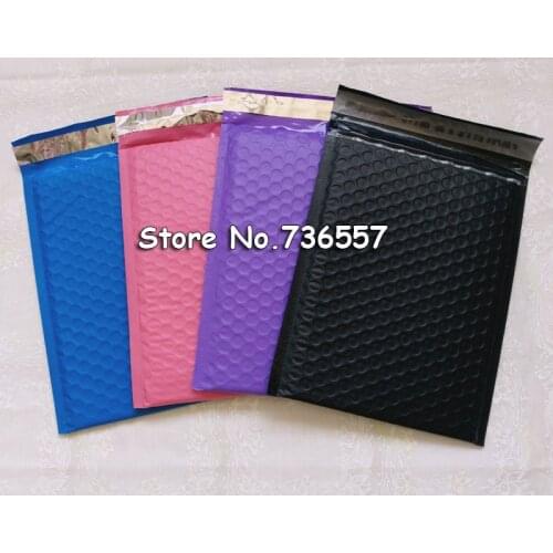 [50pcs] Pink Black White Purple Blue 6.5X9inch 165X229MM Usable Poly bubble Mailer envelopes padded Mailing Bag Self Sealing