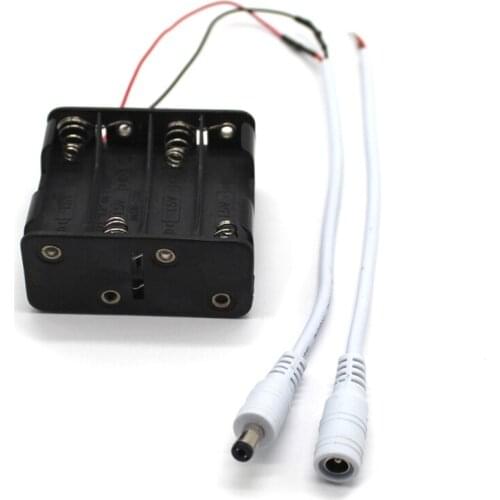 500pcs/lot 8 X 1.5V AA Back to Back Battery Holder With DC 5.5*2.1 Connector 12V 8 Slots Batteries Case Storage Box Shell