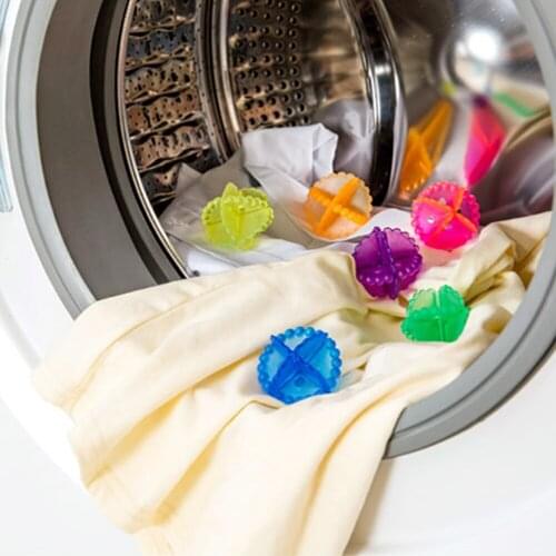 6pcs/lot Magic Laundry Ball for Household Cleaning Washing Machine Clothes Softener Hair Removal Dirty Fiber Solid Cleaning Ball