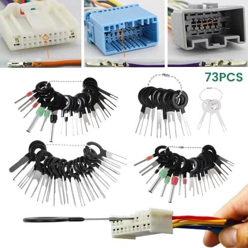 Automotive Terminal Removal Tool Car Electrical Wiring Crimp Connector Key Pin Release Puller Wire Plug Connector Extractor