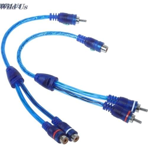 Car MP3 Audio RCA Y Splitter Cable Adapter Cord Converter for Car AUX Amplifier