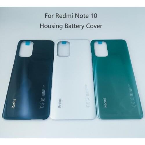 Redmi Note 10 Housing Case Battery Back Cover Door Rear Case Replacement Repair For Xiaomi Redmi Note10 Note 10 with sticker