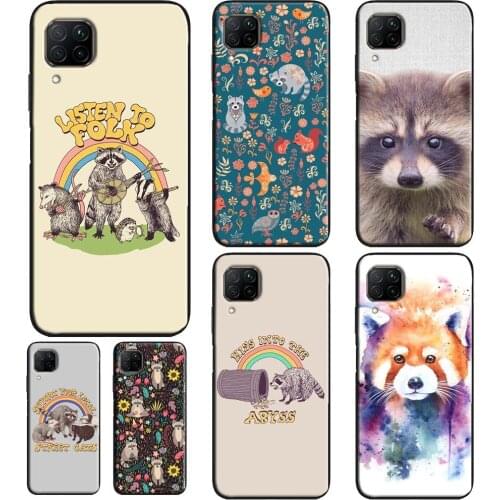Raccoon Art Case For Huawei P20 Lite P40 Mate 20 Pro P30 Phone Cover For Huawei P Smart 2019 2021 Z