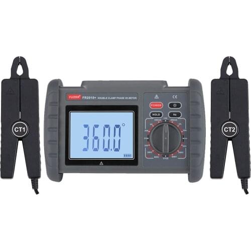 FUZRR FR2010+ Double Clamp Digital Phase Voltammeter Voltage Current And Frequency Phase Measuring Instrument