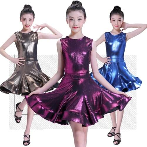 Childrens Latin dance competition costume girls Latin dance skirt costumes standard clothing dance wear