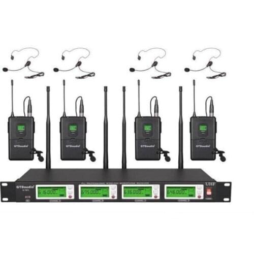 G-787B 4*100 channel UHF Wireless Bodypack Microphone (1 set) free shipping