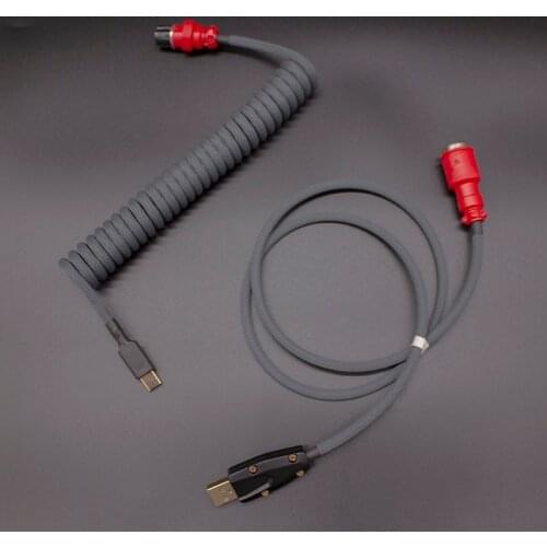 FBB Cables Aviation Plug Customized Keyboard Cable Spiral Data Cable Type-C Mini Mirco To USB Connector for Mechanical Keyboard