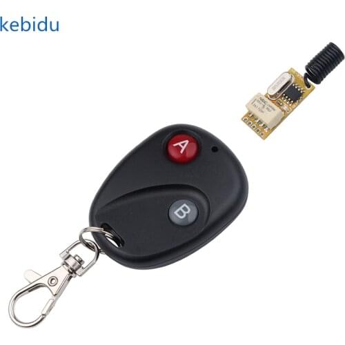 Kebidu Relay Wireless Switch Control Remote Control Controller Momentary Toggle Latched LED Lamp Adjustable Micro Receiver Power