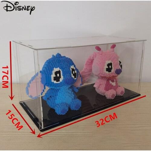 Disney Lilo & Stitch Angel Building Blocks Toy Shape Learning Cartoon Animal Image DIY Model Kid Gift Decorations Display Box