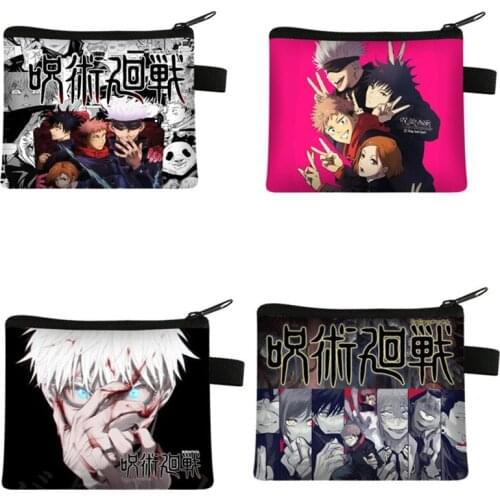 Anime Jujutsu Kaisen Gojo Satoru Yuji Itadori Geto Suguru Wallet Cosplay Purse Coin Purse Key Card Cartoon Storage bag Gift Prop